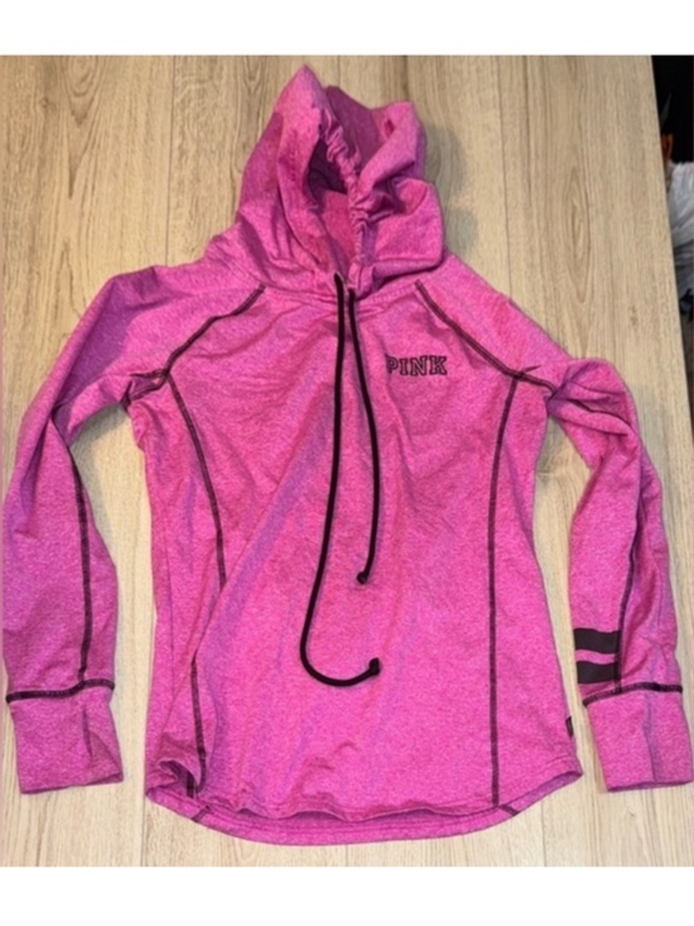 Victoria’s Secret pink black hoodie sweatshirt hooded sweater